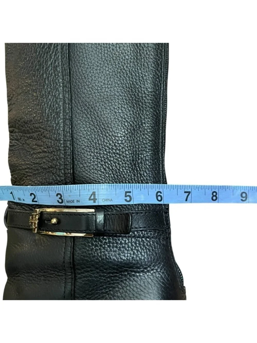 Tory Burch Jenna Black Leather Tall Heeled Boots Women's 9.5